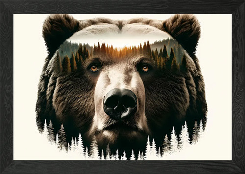 Bear framed wall - wall, poster